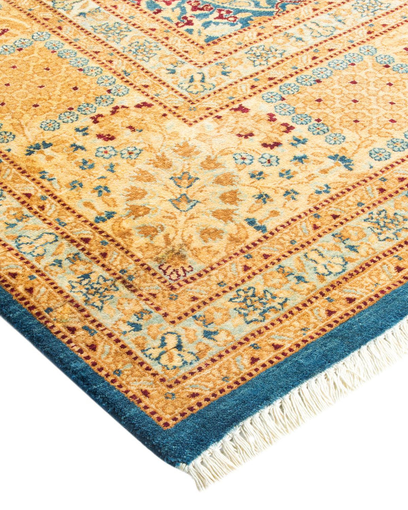 One-of-a-Kind Imported Hand-knotted Area Rug  - Blue, 6' 1" x 8' 9" - Modern Rug Importers