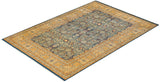 One-of-a-Kind Imported Hand-knotted Area Rug  - Blue, 6' 1" x 8' 9" - Modern Rug Importers