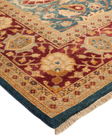 One-of-a-Kind Imported Hand-knotted Area Rug  - Blue, 6' 1" x 9' 0" - Modern Rug Importers