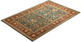 One-of-a-Kind Imported Hand-knotted Area Rug  - Blue, 6' 1" x 9' 0" - Modern Rug Importers