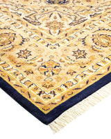 One-of-a-Kind Imported Hand-Knotted Area Rug  - Blue, 6' 2" x 9' 1" - Modern Rug Importers