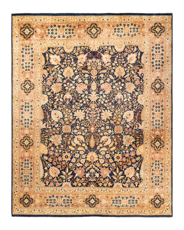 One-of-a-Kind Imported Hand-Knotted Area Rug  - Blue, 7' 10" x 10' 1" - Modern Rug Importers