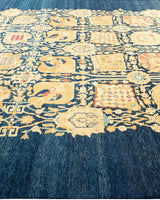 One-of-a-Kind Imported Hand-knotted Area Rug  - Blue, 7' 10" x 10' 3" - Modern Rug Importers