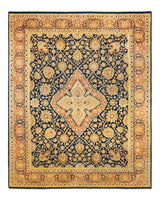 One-of-a-Kind Imported Hand-knotted Area Rug  - Blue, 7' 10" x 9' 10" - Modern Rug Importers