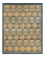 One-of-a-Kind Imported Hand-knotted Area Rug  - Blue, 8' 0" x 10' 0" - Modern Rug Importers
