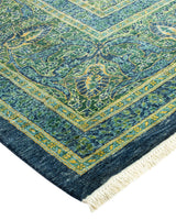 One-of-a-Kind Imported Hand-knotted Area Rug  - Blue, 8' 1" x 8' 4" - Modern Rug Importers