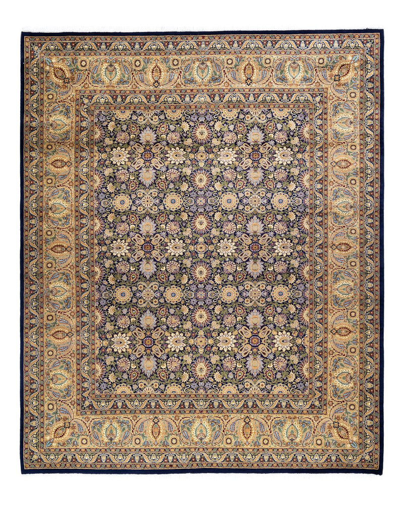 One-of-a-Kind Imported Hand-knotted Area Rug  - Blue,  8' 2" x 10' 2" - Modern Rug Importers