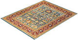 One-of-a-Kind Imported Hand-Knotted Area Rug  - Blue, 8' 2" x 10' 5" - Modern Rug Importers