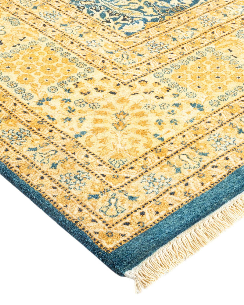 One-of-a-Kind Imported Hand-knotted Area Rug  - Blue,  8' 2" x 13' 9" - Modern Rug Importers