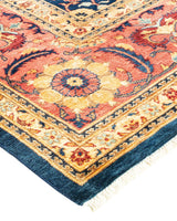 One-of-a-Kind Imported Hand-knotted Area Rug  - Blue,  9' 0" x 11' 7" - Modern Rug Importers