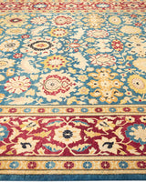 One-of-a-Kind Imported Hand-knotted Area Rug  - Blue, 9' 2" x 11' 10" - Modern Rug Importers