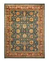 One-of-a-Kind Imported Hand-knotted Area Rug  - Blue, 9' 2" x 12' 1" - Modern Rug Importers