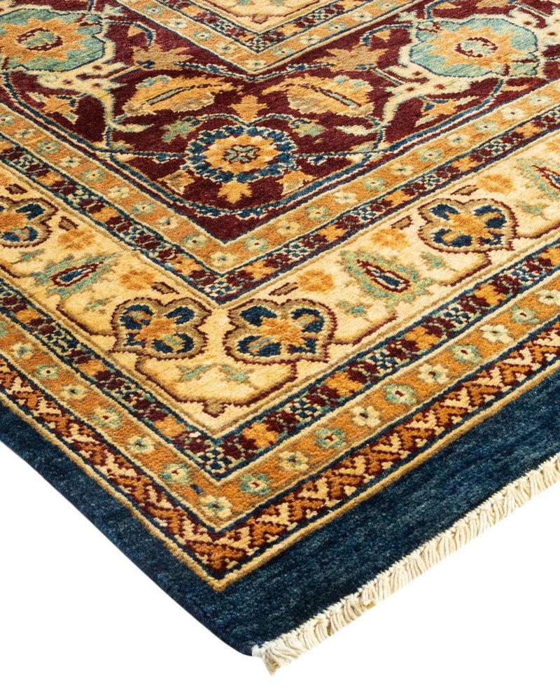 One-of-a-Kind Imported Hand-knotted Area Rug  - Blue, 9' 2" x 12' 5" - Modern Rug Importers