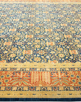 One-of-a-Kind Imported Hand-knotted Area Rug  - Blue, 9' 3" x 11' 10" - Modern Rug Importers
