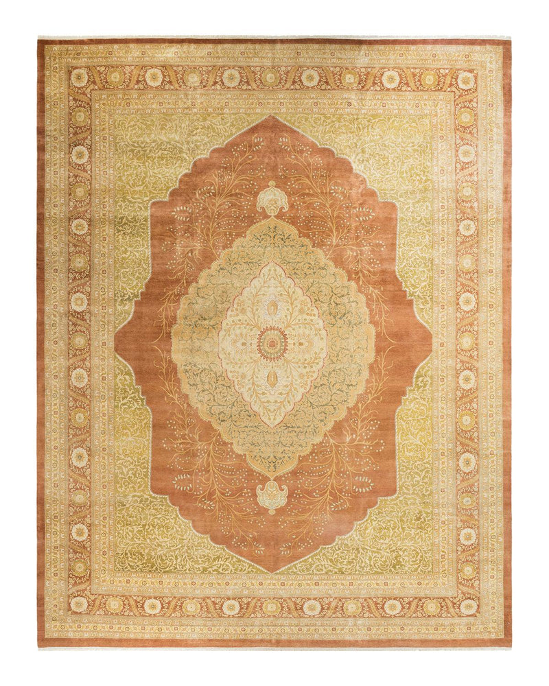 One-of-a-Kind Imported Hand-knotted Area Rug  - Brown, 12' 3" x 15' 4" - Modern Rug Importers