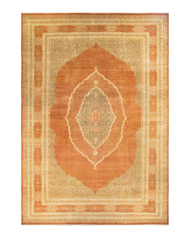 One-of-a-Kind Imported Hand-knotted Area Rug  - Brown, 12' 3" x 18' 1" - Modern Rug Importers