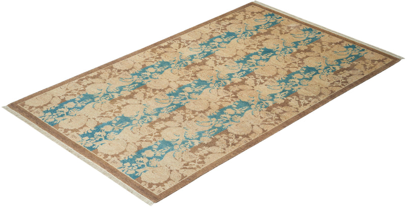 One-of-a-Kind Imported Hand-knotted Area Rug  - Brown, 3' 3" x 5' 2" - Modern Rug Importers