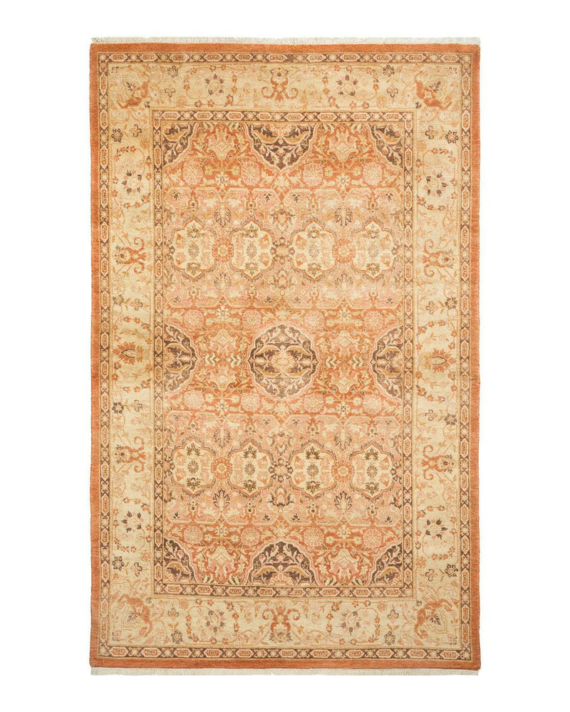 One-of-a-Kind Imported Hand-knotted Area Rug  - Brown, 4' 1" x 6' 7" - Modern Rug Importers