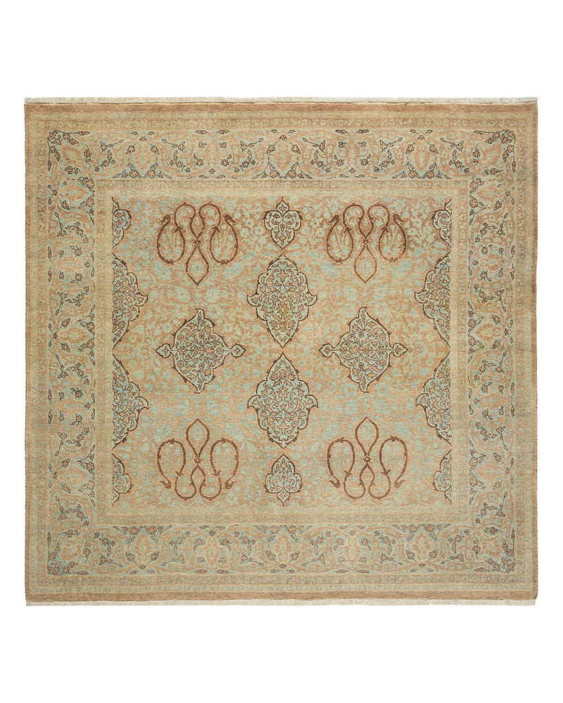 One-of-a-Kind Imported Hand-knotted Area Rug  - Brown, 4' 10" x 5' 1" - Modern Rug Importers