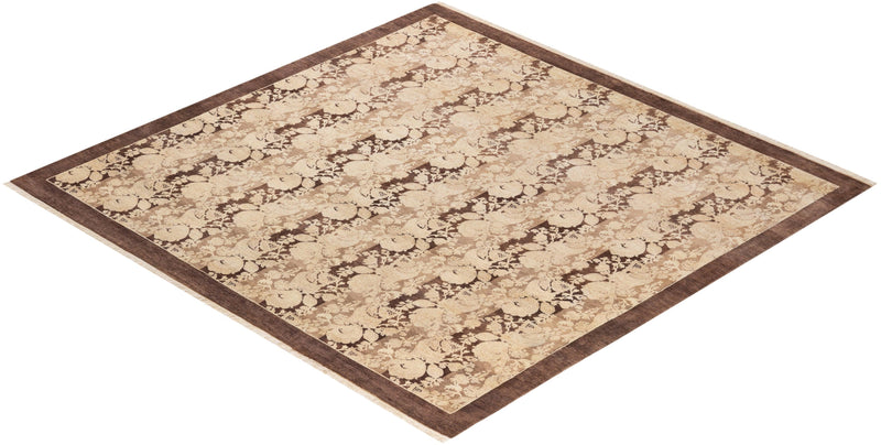 One-of-a-Kind Imported Hand-knotted Area Rug  - Brown, 6' 0" x 6' 2" - Modern Rug Importers