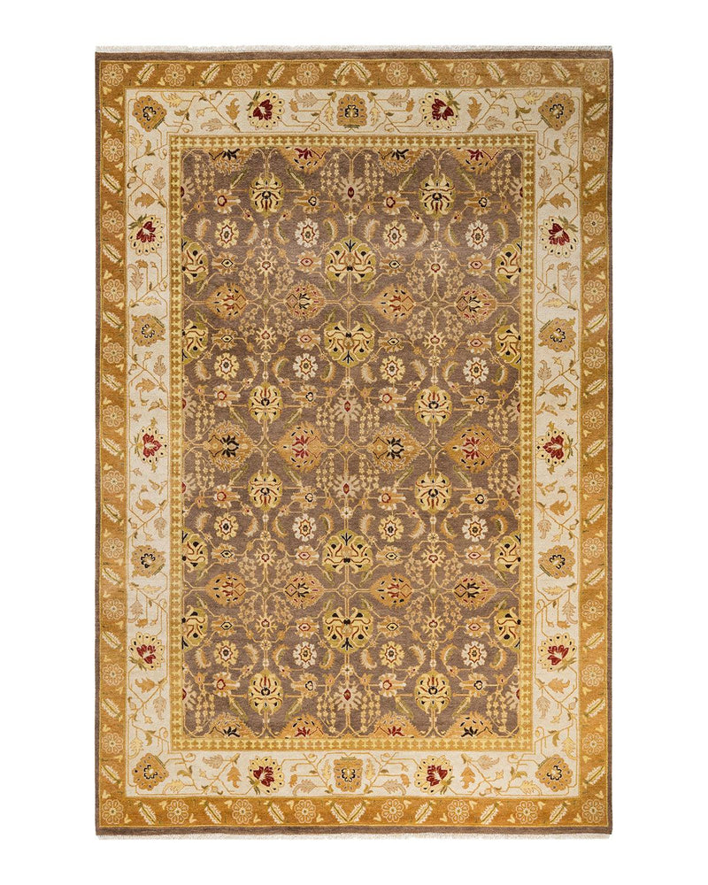 One-of-a-Kind Imported Hand-knotted Area Rug  - Brown, 6' 0" x 9' 1" - Modern Rug Importers