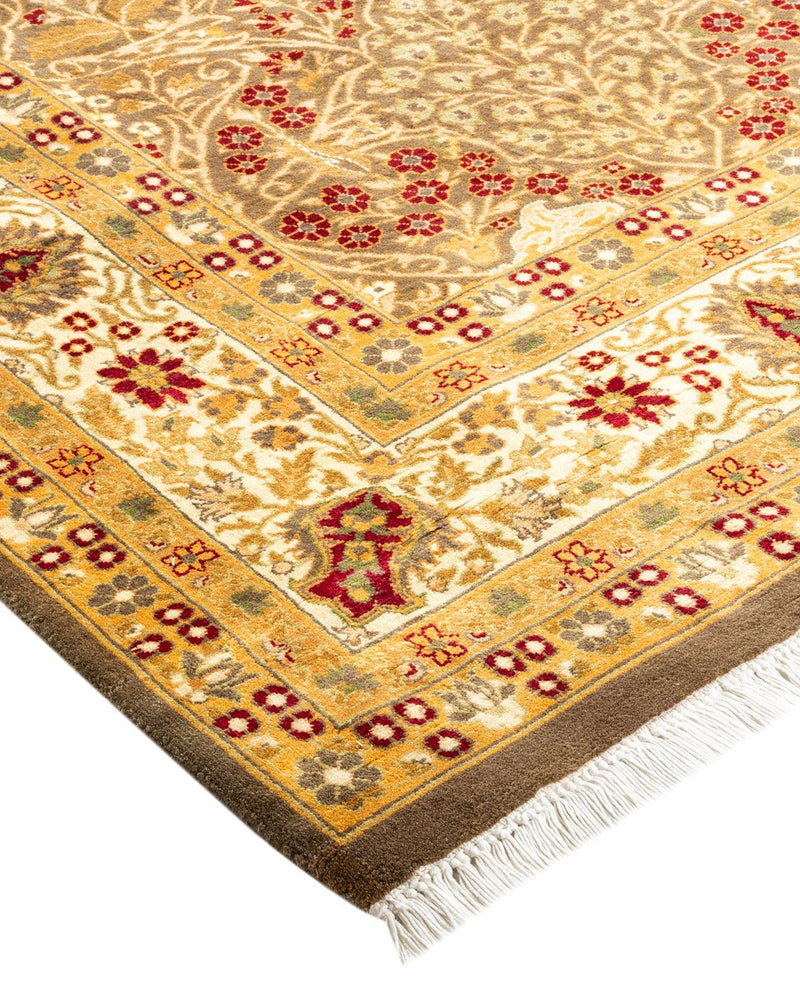One-of-a-Kind Imported Hand-knotted Area Rug  - Brown,  6' 0" x 9' 5" - Modern Rug Importers