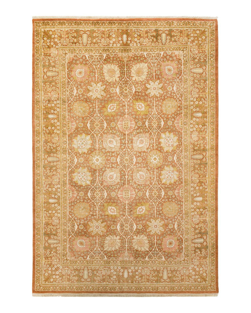 One-of-a-Kind Imported Hand-knotted Area Rug  - Brown, 6' 1" x 9' 0" - Modern Rug Importers