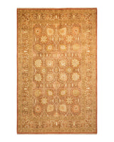 One-of-a-Kind Imported Hand-knotted Area Rug  - Brown, 6' 1" x 9' 5" - Modern Rug Importers