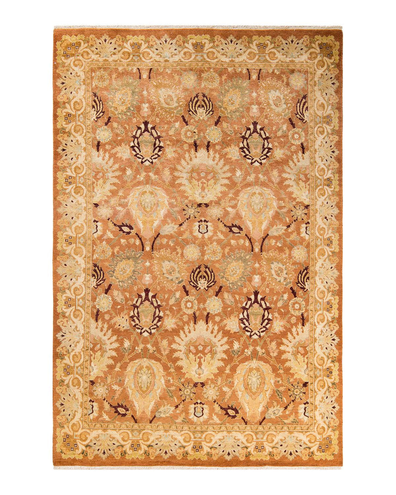 One-of-a-Kind Imported Hand-knotted Area Rug  - Brown, 6' 2" x 9' 5" - Modern Rug Importers