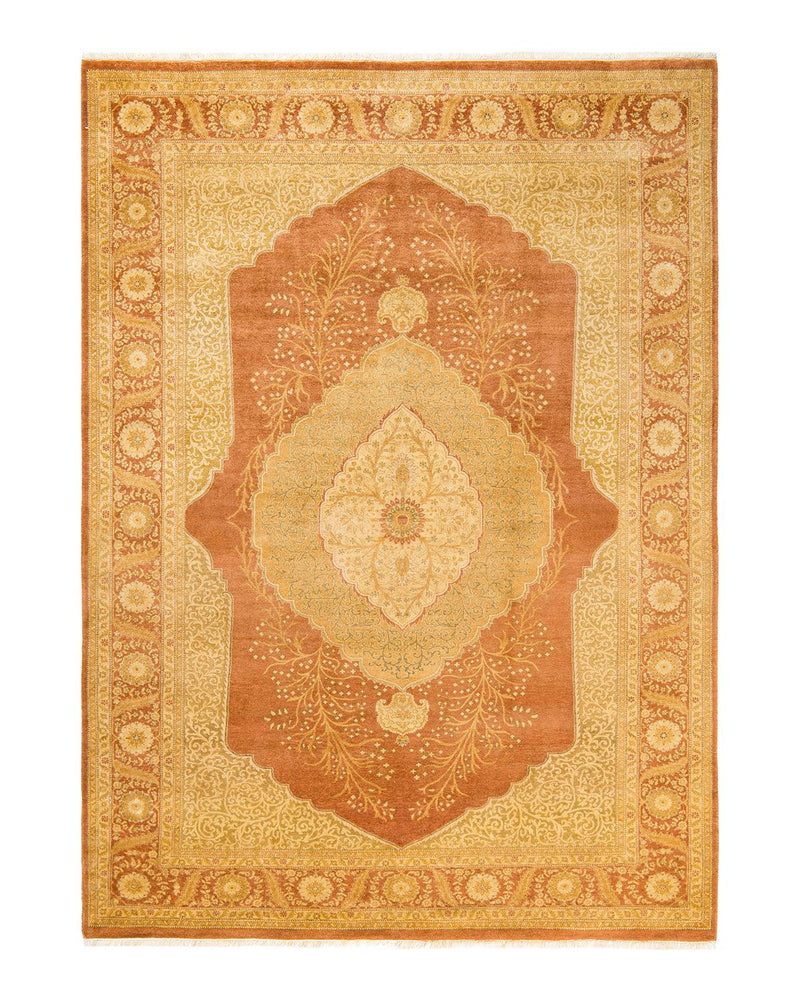 One-of-a-Kind Imported Hand-knotted Area Rug  - Brown, 6' 5" x 8' 10" - Modern Rug Importers