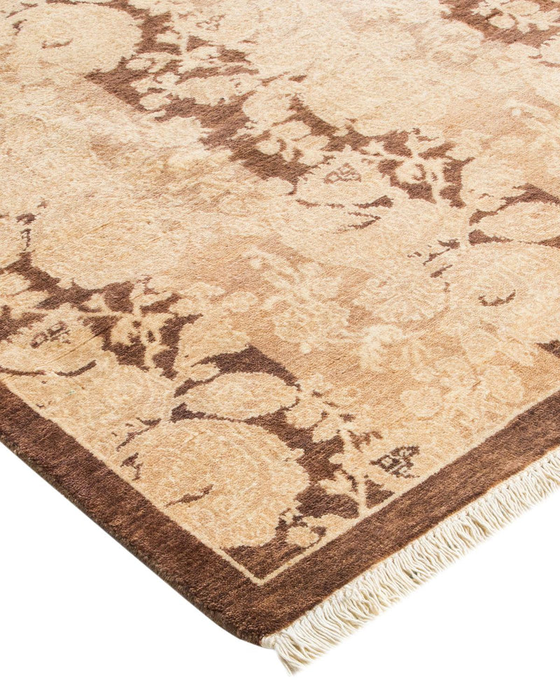 One-of-a-Kind Imported Hand-knotted Area Rug  - Brown,  7' 10" x 8' 3" - Modern Rug Importers