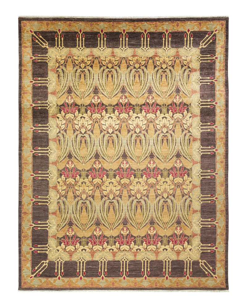 One-of-a-Kind Imported Hand-knotted Area Rug  - Brown, 7' 9" x 10' 1" - Modern Rug Importers