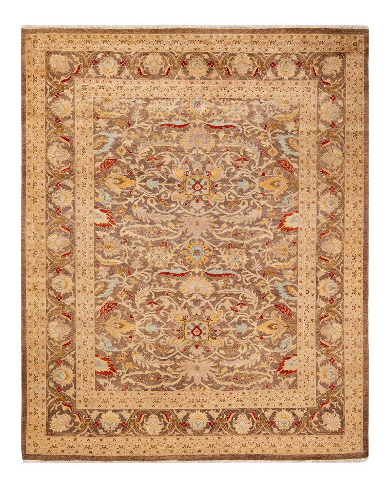 One-of-a-Kind Imported Hand-knotted Area Rug  - Brown, 8' 0" x 9' 10" - Modern Rug Importers