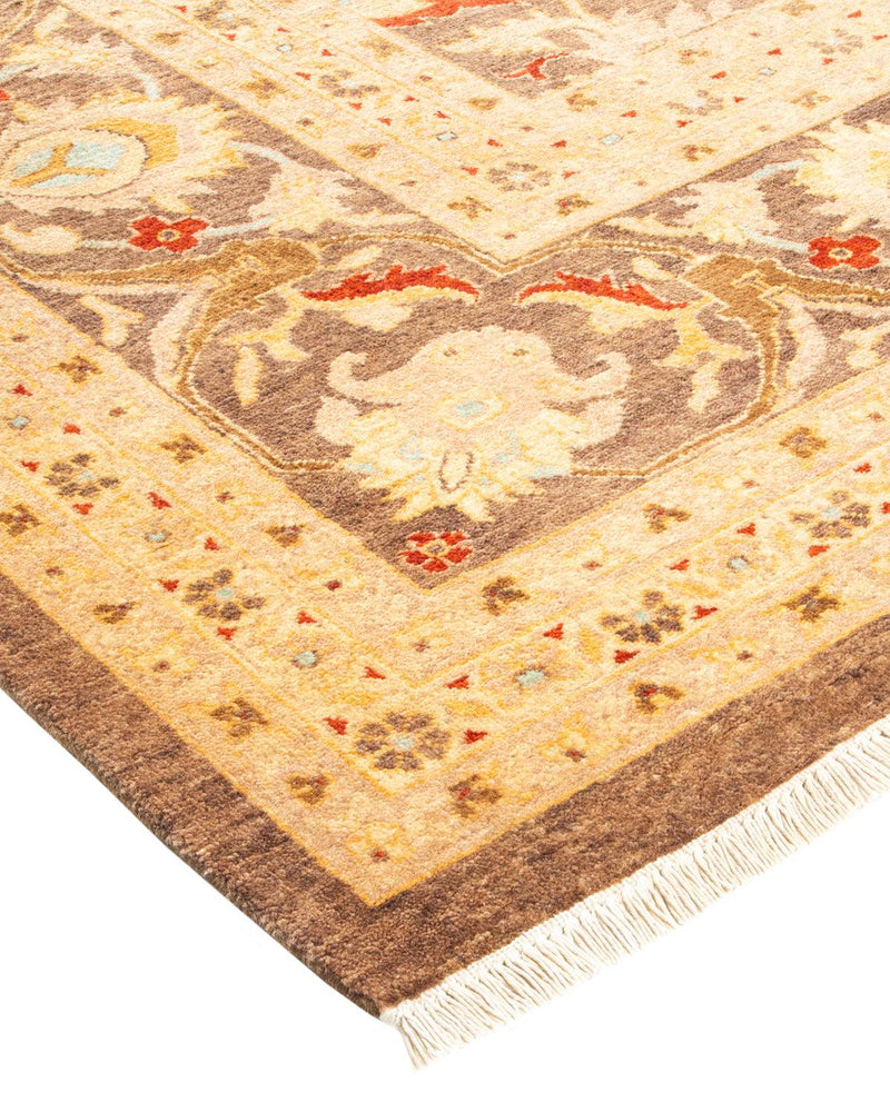 One-of-a-Kind Imported Hand-knotted Area Rug  - Brown, 8' 0" x 9' 10" - Modern Rug Importers