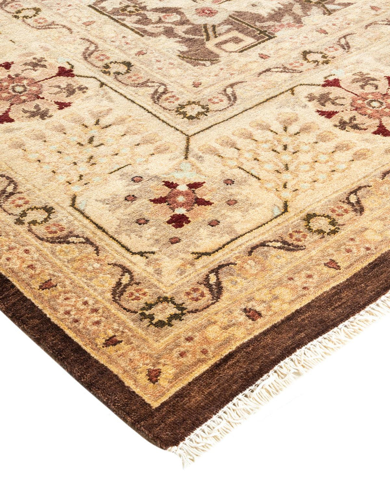 One-of-a-Kind Imported Hand-knotted Area Rug  - Brown, 8' 1" x 10' 4" - Modern Rug Importers