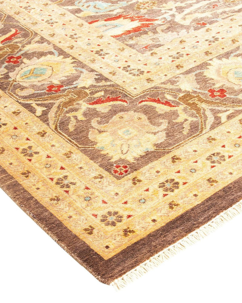 One-of-a-Kind Imported Hand-knotted Area Rug  - Brown, 8' 1" x 9' 10" - Modern Rug Importers
