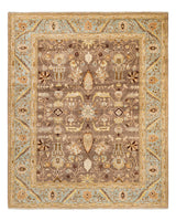One-of-a-Kind Imported Hand-knotted Area Rug  - Brown, 8' 1" x 9' 8" - Modern Rug Importers