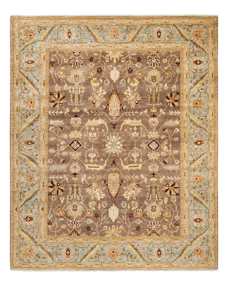 One-of-a-Kind Imported Hand-knotted Area Rug  - Brown, 8' 1" x 9' 8" - Modern Rug Importers