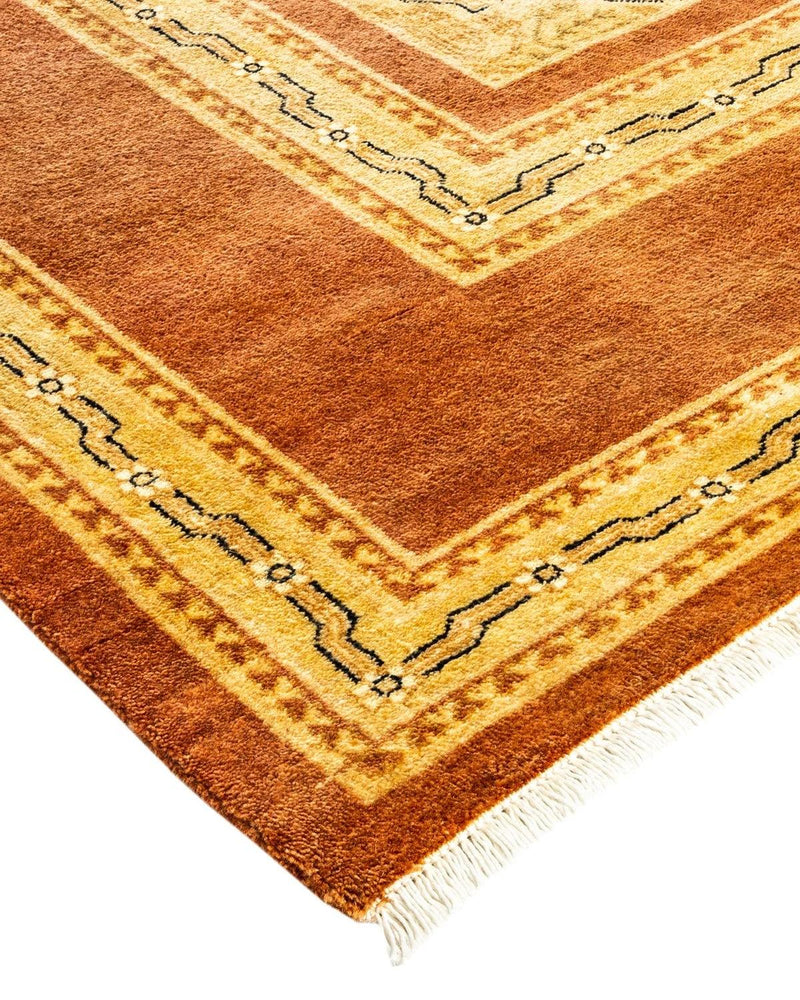 One-of-a-Kind Imported Hand-knotted Area Rug  - Brown, 8' 10" x 9' 1" - Modern Rug Importers