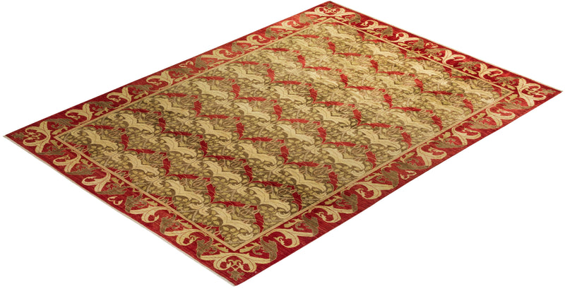 One-of-a-Kind Imported Hand-knotted Area Rug  - Brown, 8' 2" x 11' 5" - Modern Rug Importers