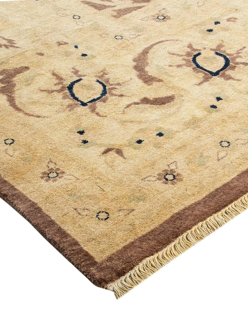One-of-a-Kind Imported Hand-knotted Area Rug  - Brown, 9' 0" x 11' 10" - Modern Rug Importers