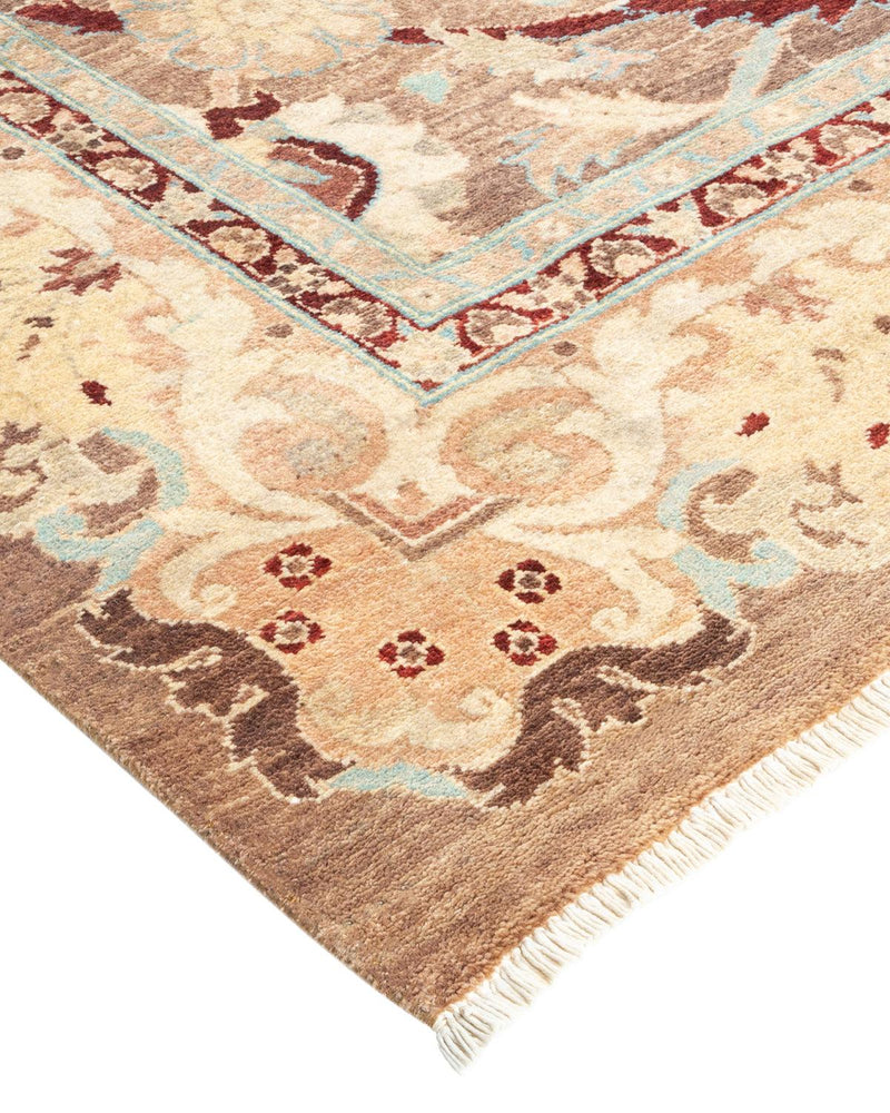 One-of-a-Kind Imported Hand-knotted Area Rug  - Brown, 9' 0" x 12' 0" - Modern Rug Importers