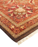 One-of-a-Kind Imported Hand-Knotted Area Rug  - Brown, 9' 0" x 12' 0" - Modern Rug Importers