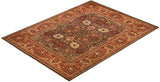 One-of-a-Kind Imported Hand-Knotted Area Rug  - Brown, 9' 0" x 12' 0" - Modern Rug Importers