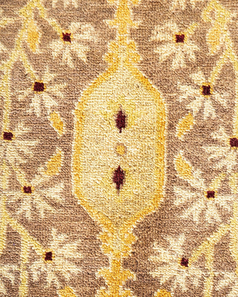 One-of-a-Kind Imported Hand-knotted Area Rug  - Brown,  9' 1" x 11' 10" - Modern Rug Importers