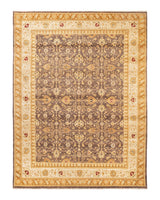 One-of-a-Kind Imported Hand-knotted Area Rug  - Brown, 9' 1" x 11' 9" - Modern Rug Importers