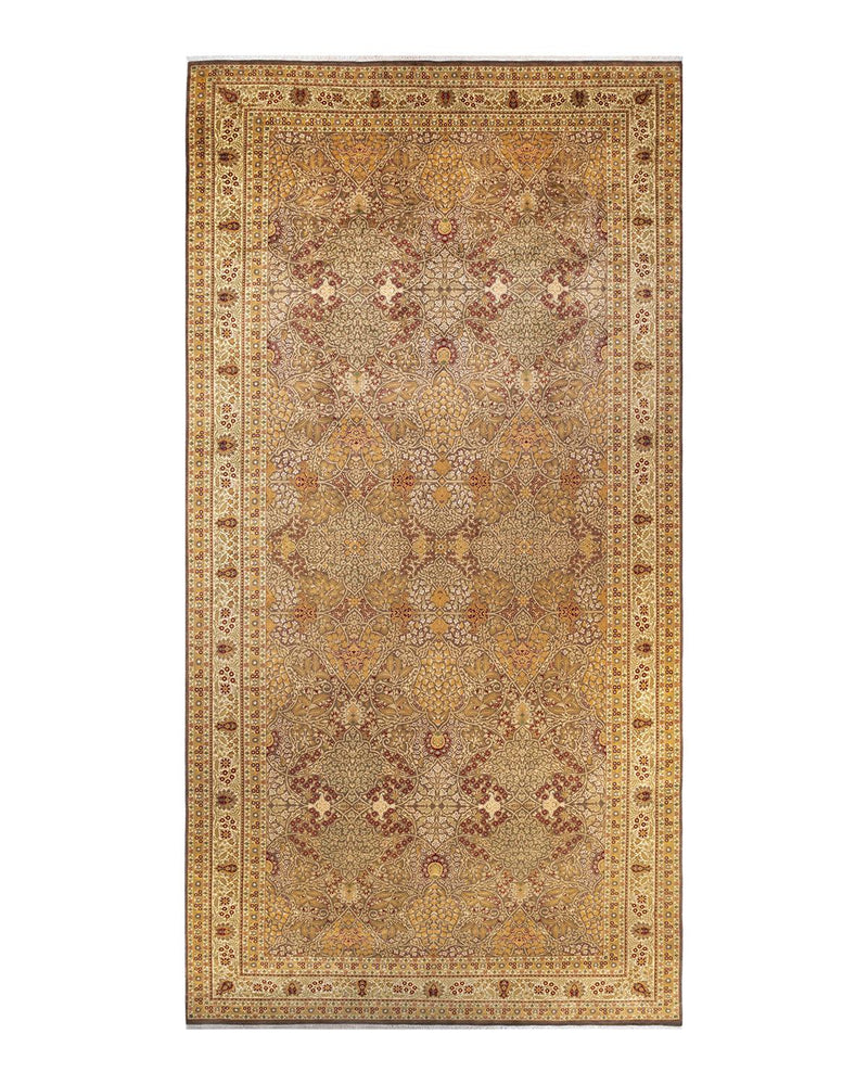 One-of-a-Kind Imported Hand-knotted Area Rug  - Brown, 9' 1" x 18' 6" - Modern Rug Importers