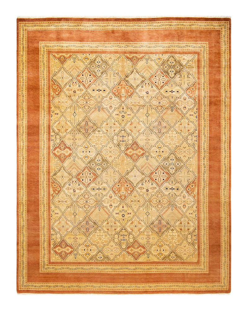 One-of-a-Kind Imported Hand-knotted Area Rug  - Brown, 9' 2" x 11' 7" - Modern Rug Importers