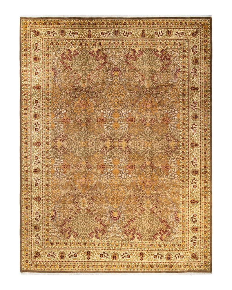 One-of-a-Kind Imported Hand-knotted Area Rug  - Brown, 9' 3" x 12' 7" - Modern Rug Importers