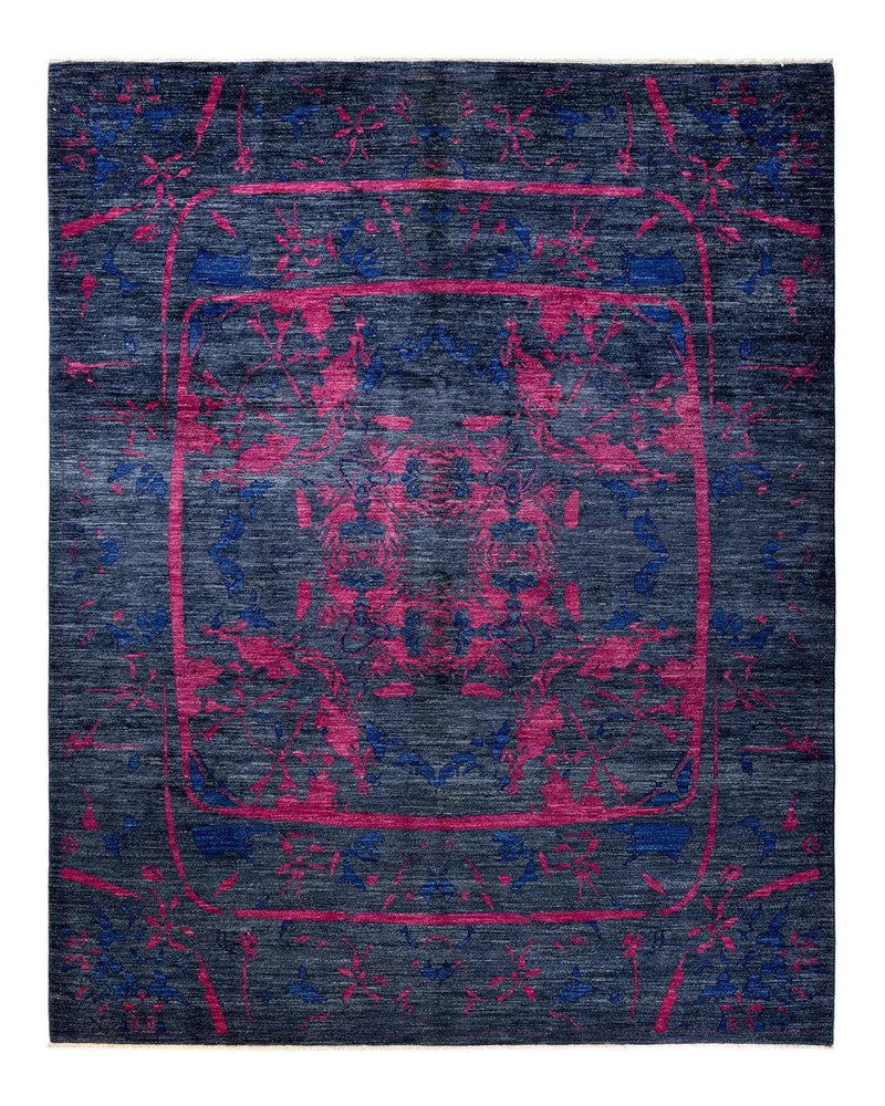 One-of-a-Kind Imported Hand-knotted Area Rug  - Gray, 8' 3" x 10' 4" - Modern Rug Importers